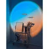 Morgendämmerung Projektor Stehleuchte Ozean Blau LED Nachtlicht für Home Coffe Shop Hintergrund Wanddekoration Atmosphäre 1.6m 1,8m