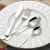 24pcs Silver Dinnerware Set Stainless Steel Tableware Set Knife Fork Spoon Luxury Cutlery Set Gift Box Flatware Dishwasher Safe