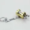 Ny Fiske Reel Keychain Starkerad Flatting Ring Full Metal Spinning Fish Wheel Key Chain Fly Fisherman Trume med nyckelring G1019