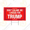 Cartello da cantiere Donald Trump 2024 con bandiera da giardino con paletto in metallo