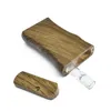 Holz One Hitter Dugout Rauchpfeifen-Set, handgefertigter Dug-out mit Digger-Magnetdeckel, Glas, One-Hitter-Schläger, Zigarettenfilter, Pfeifen aus Holz