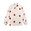 Blusas Mujer De Moda Frühling Langarm Frauen Shirts Polka Dot Chiffon Bluse Frauen Tops Damen Tops und Blusen C428 210426