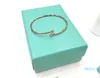 Fashion Love Metal Feeling Bracciale La ragazza gioiello con diamanti incastonati Regalo di coppia Gioielli firmati Oro rosa 18 carati Top of lin280j