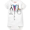 Bébé Garçons Bodys Détail Bébé Garçons Vêtements Babywear Manches Courtes 100% Coton Combinaison Ropa Bebe Police 210413