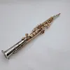 Yanagisawa S-9030 BB Tone Soprano Saxophone Nickel Plated Tube Gold Key Professional Sax med munstycke Case and Accessories297b