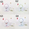 Easter Bunny Bucket Festive Canvas Rabbit Basket Easter Egg Tote Bag Candy Gift Storage Bags Celebration Party Supplies RRA11295