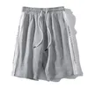 Zomer losgeknipte drawstring shorts voor mannen casual broek Straat katoenen broek kort contrast afdrukgrootte M-4XL heren's