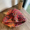 Gorro/gorros de calavera, gorro de pescador de lana de punto grueso para mujer, otoño e invierno, lavabo tejido a mano de Color sólido japonés que combina con todo Davi22