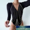 Imbracatura a catena per il corpo femminile a più strati Accessori per la pancia sexy lucidi Colore oro Gioielli per la vita di moda da donna Prezzo di fabbrica design esperto Qualità Ultimo stile