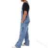 Карманные джинсы наука многосторонняя комбинезон джинсовая джинсовая ткань Bretels Fashion Simple Multi and Technology MEN2661