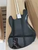 Hazır Stokta 4 Strings Elektrik Bas Gitar Beyaz Pickguard, Siyah Vücut, Özelleştirilebilir