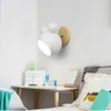 Nordic wooden wall lamps cute coloful wall sconces kitchen restaurant macaroon Decorative Bedside lamp E27 210724