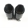 Universal One Pair AK Glossy Carbon Fiber Exhausts Pipe Stainless Steel Exhaust Tail End Pipes Akrapovic Car Muffler Tailtip the nozzle