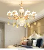 Modern LED K9 Crystal Chandelier Lights For Living Room Light Ceiling Fixture kirsite Indoor Pendant Lamp With Lampshade