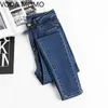 Jeans kvinnliga denim byxor svart färg kvinna jeans kvinna donna stretch bottnar mager byxor för kvinnor byxor plus storlek 210616