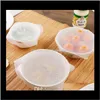 Other Kitchen Dining Bar 150 Set Wholesale 4Pcsset Sile Wraps Seal Cover Stretch Cling Film Food Fresh Keep Tools Bvydn G1Oy5