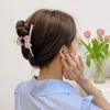 Hair Claws Clips Clamp For Women Girl Plastic Flower Floral Pearl Korean Handmade Fashion Head Accessories