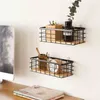 Accessories Storage Organization Basket Rectangular Box Wall Hanging N10N010B129 210922