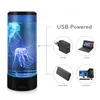 Nachtverlichting USB Powered LED Jellyfish Lamp Kinderverlichting Aquarium voor Tafel Home Bedank Decor Holiday Gift