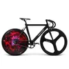 Star Pattern 700c Aluminum Alloy Frame Set Fixied Gear Bike Track Bikes Bicycle Magnesium Alloy Wheel Set Freewheel Cycles