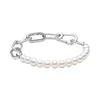 Gioielleria raffinata Autentici braccialetti con ciondoli in argento sterling 925 con perline r Link Charn Bracciale con perle coltivate d'acqua dolce Ciondolo con catena di sicurezza Perline fai da te3848110