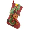 Gebreide wol grote kousen Santa Claus Snowman Deer Christmas Socks Gift Bag Openhaard Decoraties