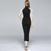 Office Summer Two Pieces Pant Suits Organza Sleeve Double-breasted Notched Jacket Top + Sashes Cropped Pants Female Suit Set 210416