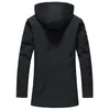 Herrgravrockar 2021 Höst- och vinterstil Fashion Leisure Long Hooded Coat Jackets