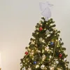 Party Decoration Christmas Tree Topper Glitter Lighted Angel Treetop med roterande LED Snowflake Projector -lampor L￤tt att installera TRE