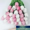 20 pcs Tulips Flores Artificiais Pu Tulipas Real Touch Buquê De Flor Falso DIY Grinaldas Para Casa Decoração De Partido De Casamento