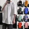 Męskie koszulki Solid Color Oversized T-Shirt Lifestyle Odzież Trening i Fitness Casual Hip-Hop Top Bluzka Plus Size S-5XL Tee