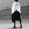 Skirts Women Skirt Gothic 2022 Fashion Personality Streetwear Asymmetrical Bud Mid-calf Long Black