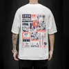 LIFENWENNA Summer Men's T Shirt Fashion Personality Graffiti Print O Neck Short Sleeve T Shirt Mens Casual Hip Hop Oversized Top 210707