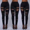 1High Waist Jeans for Women Black Ripped Female Skinny Denim PANT Casual Vintage Trousers 210514