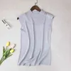 Kobiety Top Kobiety Białe i czarne Koszula Seksowna Street Styl Tank Topy Dzianiny Solidne Wild Ice Jedwabnice Dnia Odzież 2922 210510