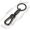 Keychains Zinc Alloy Car Key Chain With Ring Heavy Duty Simple Carabiner Shape Keychain Auto Keyring Holder Accessories