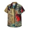 Camisas casuales para hombres Camisa étnica para hombre Impresión de manga corta Blusa hawaiana Ropa de verano masculina Camisa Masculina