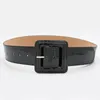 Belts Big Square Buckle For Women Bright Patent Leather Waist Black Pin Buckles Wide Belt Ladies Casual Dress Waistbands Femme