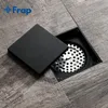 Altre forniture per la toilette da bagno Inserto per piastrelle Frap Scarico a pavimento quadrato Bagno invisibile 10 cm * 10 cm Doccia retrò nera antiodore Y38093