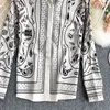 SINGREINY Frauen Nette Cartoon Print Bluse Retro Mode Einreiher Lose Tops Frühling Casual Koreanische Streetwear Blusen 210419