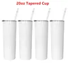 20oz sublimation Mug straight tumblers blanks white Stainless Steel Vacuum Insulated Tapered Slim DIY 20 oz Cup Car Coffee Mugs