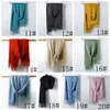 Solid Color Mens Women Winter Blanket Scarf Shawls Wraps Soft Casual Thick Couple Scarves Shawl Travel Outdoor Cashmere Feel Large Scarves JY0825