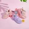 Lato Jesień Dziewczyny Buty Sportowe Dziecko Cute Cartoon Moda Buty Księżniczka Pojedyncze Netto Oddychające Sneakers 210713