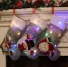 ديكور عيد الميلاد جوارب حلوى الرمادي عشب عيد الميلاد قلادة كبيرة في تخزين عيد الميلاد مع أضواء الأطفال كيس جيفت كيس FY5006 SXA28
