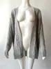 Twist Trykotowy sweter Cardigans Kobiety Jesień Zima Czarny Długi Vintage Plus Rozmiar 210427