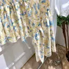 Vintage Floral Print Spódnica Dla Kobiet Wysoka Talia Asymetryczne Eleganckie Koreańskie Sukienki Midi Kobiet Lato Mody Odzież 210531