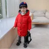 boys' Winter Jacket Parka padded jacket thickened girls' long hooded children's down 4-12 years ol 210824