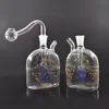 Mini Glass Oil Burner Bong Hookah Water Pipes inline matrix perc Thick Pyrex Heady Recycler Dab Rig for Smoking with glass oil burner pipes