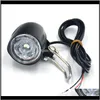 Lumières 36V 48V Ebike LED Corne pour vélo électrique Scooter 12W Phare avant étanche 6Scio Csyvj