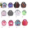 Sac à déjeuner en néoprène pour femmes, 50 pièces, sacs à déjeuner à motif de hibou, sac à main de pique-nique avec poche de vaisselle, collations pour enfants pour femmes et enfants